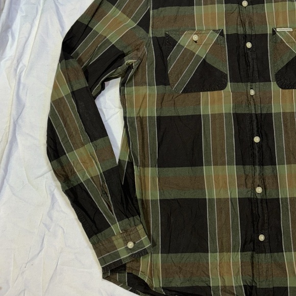 Denim & Supply Ralph Lauren Mens Button Down Shirt Brown Plaid Size Large - Picture 5 of 7